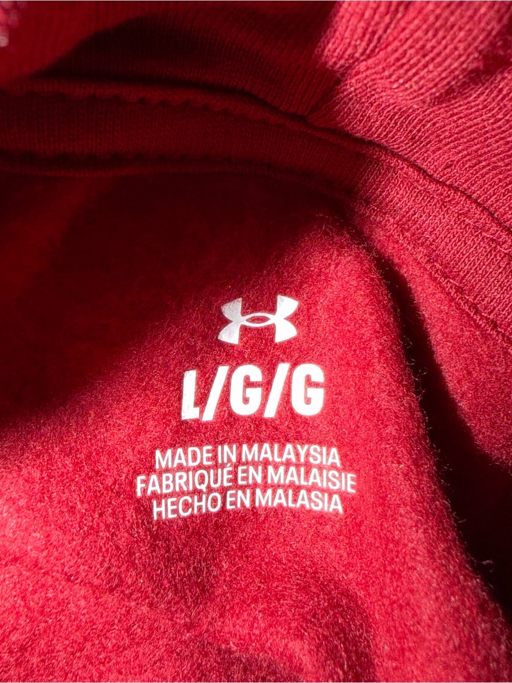 Under Armour Women’s Long Sleeved Rival Fleece Hoodie In Maroon Size L - Picture 7 of 8